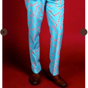 Shinesty The Peppermint Pimp Canes Candy Cane Print Christmas Pants size 44 36
